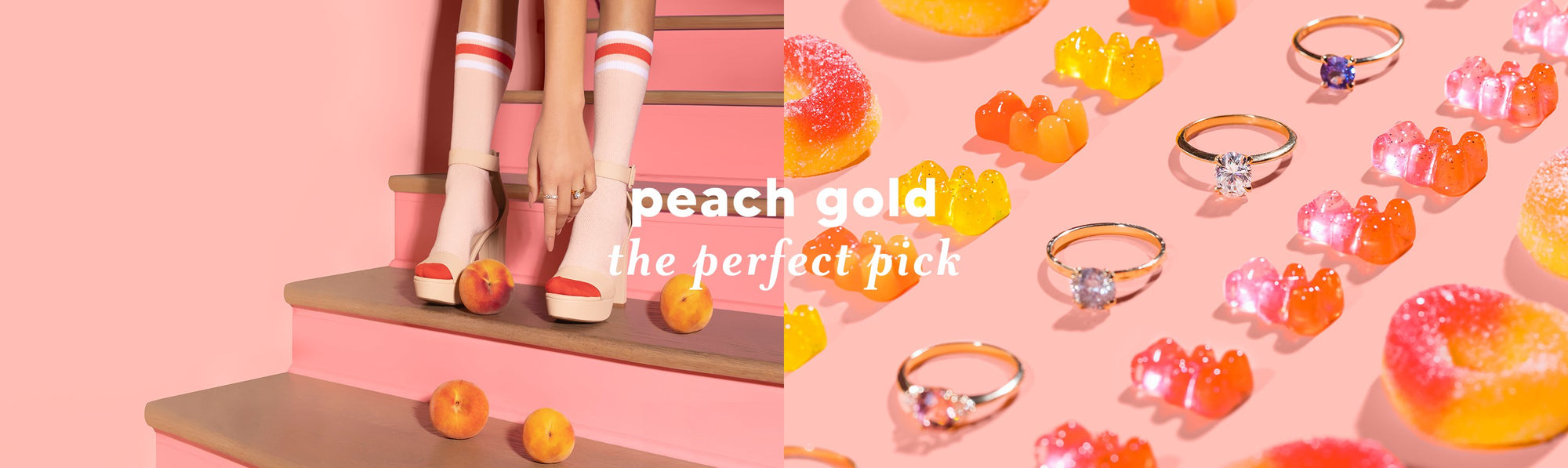 Peach Gold Rings