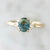 1.29 Carat Mirella Teal Oval Cut Sapphire Ring