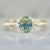 1.29 Carat Mirella Teal Oval Cut Sapphire Ring