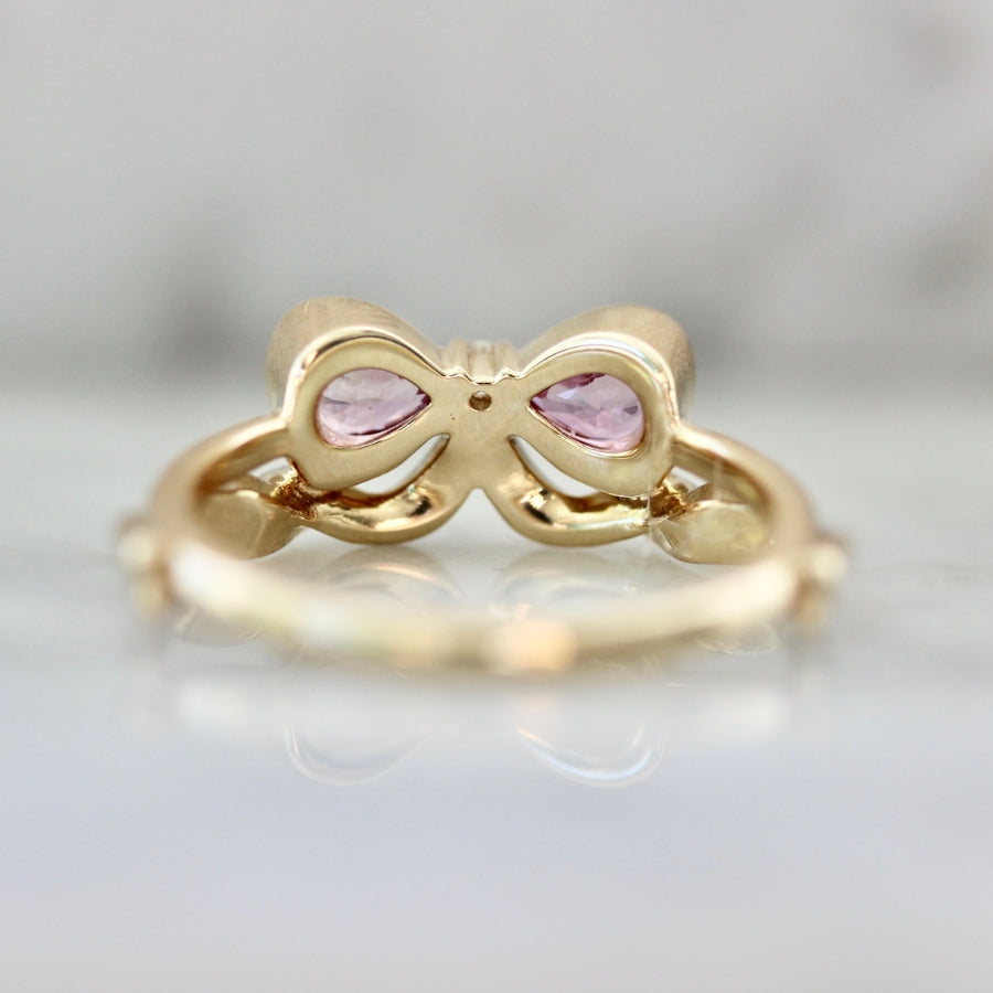 
            Bowtiful Pink Pear Sapphire Ring