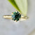 Faerie Circle Green Round Brilliant Cut Sapphire Ring