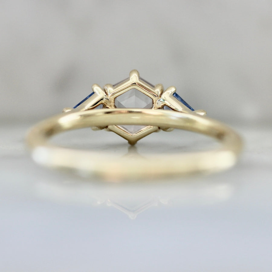 
            Lavender Sorbet Hexagon Cut Sapphire Ring