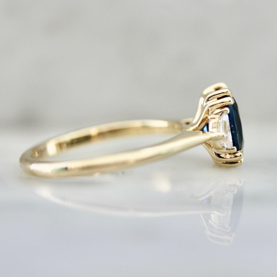 
            Lola Blue Cushion Cut Sapphire Ring