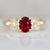 Maraschino Oval Cut Ruby Ring
