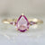 Pink Parfait Pear Rose Cut Sapphire Ring