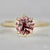 Pink Round Cut Garnet Ring