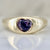 Rorschach Purple-Blue Heart Cut Sapphire Bombe Ring