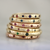 Star Engraved Gemstone Band