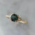 Stars Hollow Green Asscher Cut Sapphire Ring