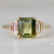 Tri-Color Emerald Cut Sapphire Ring