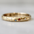 Celeste Birthstone Star Engraved Gold Band