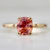peach sapphire ring