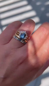 Lola Blue Cushion Cut Sapphire Ring