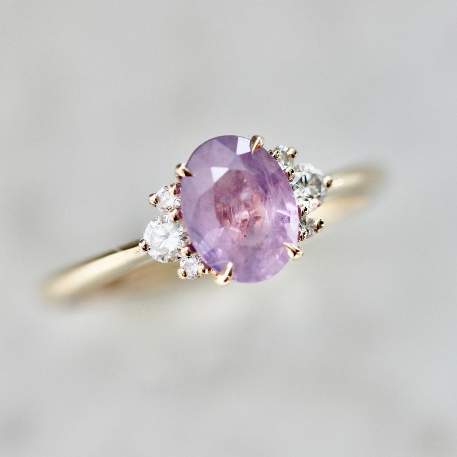 
            1.22 Carat Mirella Pink Oval Cut Sapphire Ring