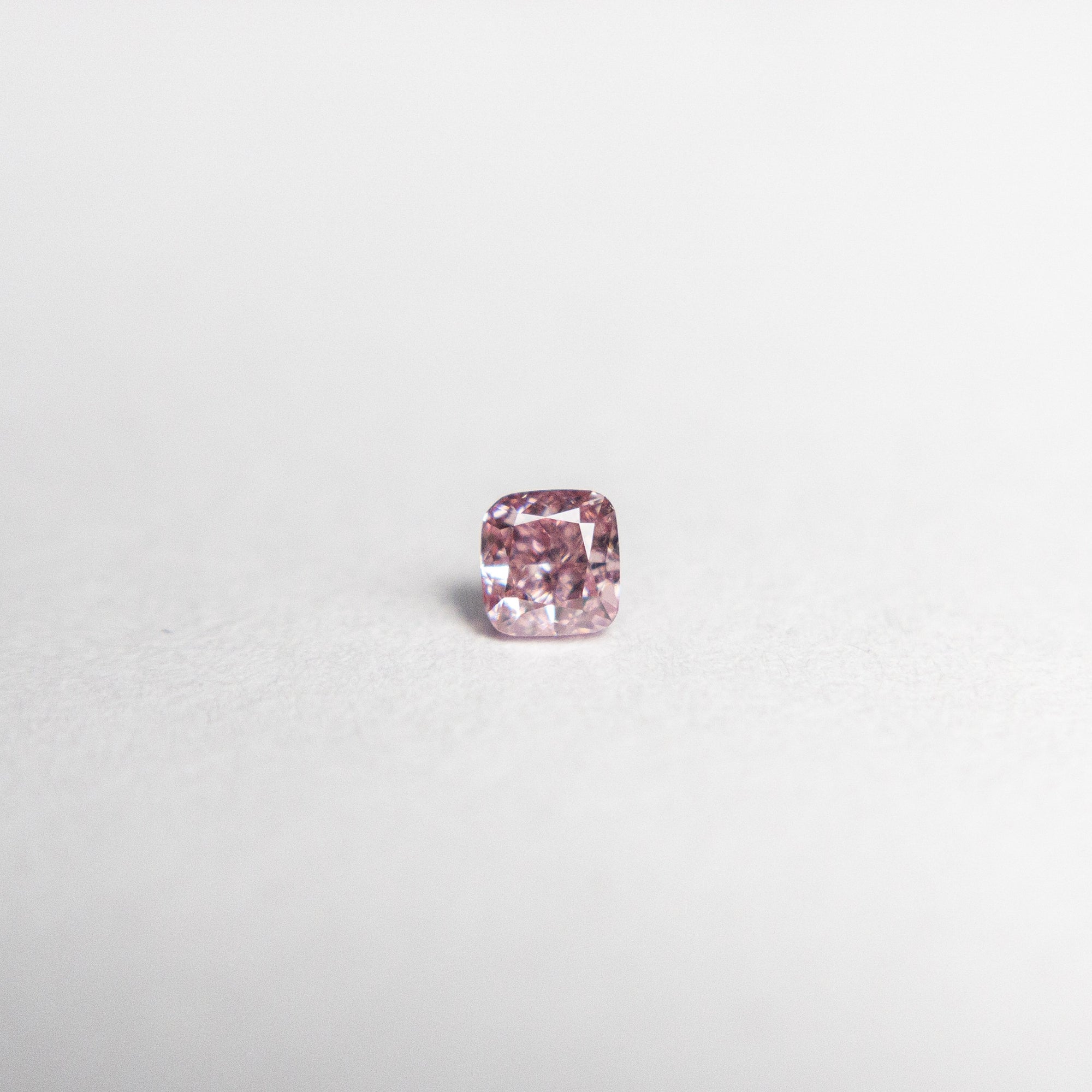 0.08ct 2.39x2.27x1.65mm Argyle Fancy Intense Purple Pink Cushion Brilliant 18680-02 - Misfit Diamonds