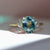 2.46 Carat Mirella Teal Oval Cut Sapphire Ring