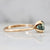 1.58 Carat Stella Bi-Color Blue-Green Round Cut Sapphire Ring in Peach Gold