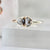 Nebula Salt & Pepper Trillion & Half Moon Rose Cut Diamond Ring