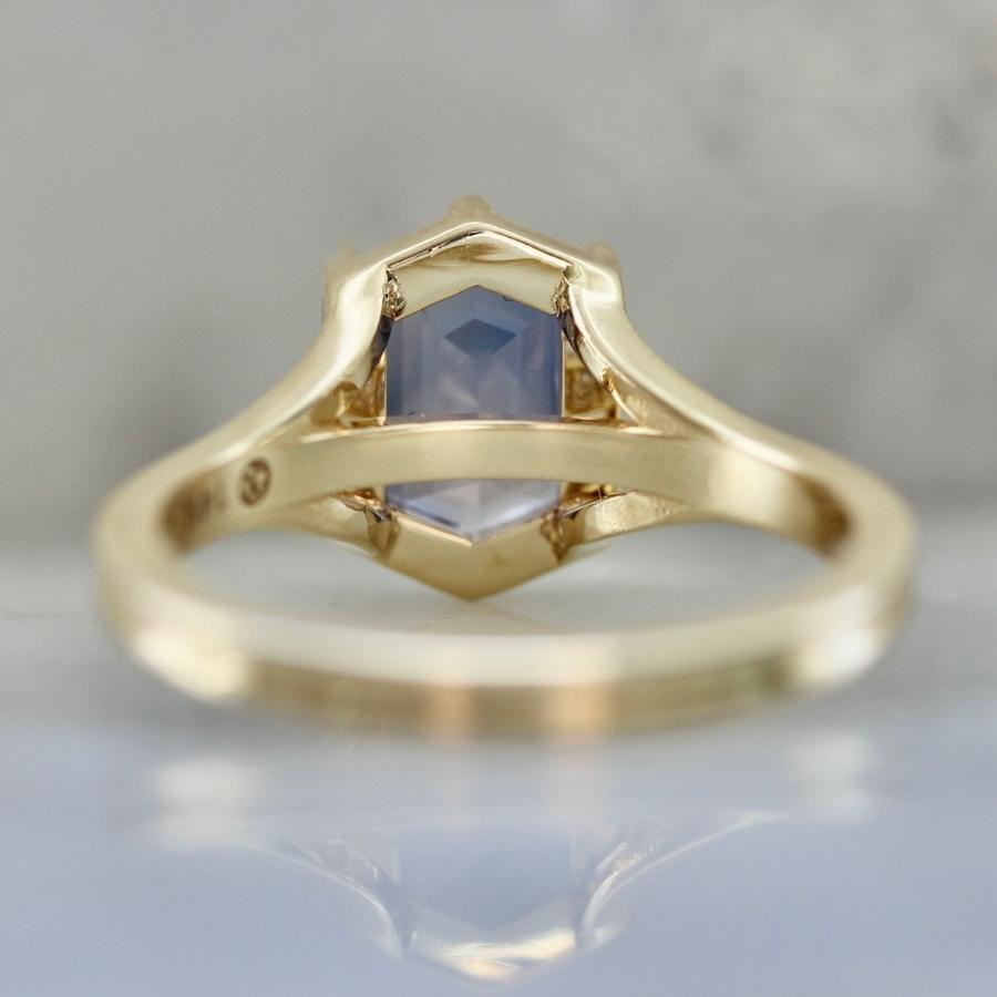 
            Zenon Purple Hexagon Cut Sapphire Ring