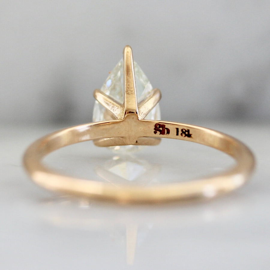 
            Stella Pear Cut Diamond Ring in Peach Gold