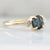 Nautilus Dark Blue Round Rose Cut Sapphire Ring