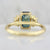 Garden Party Green-Teal Emerald Cut Sapphire Ring