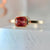 Watermelon Crush Emerald Cut Tourmaline Ring