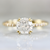 Nesa Icey Diamond Stella With Pave Shoulders In Yellow Gold