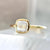 Crosby Light Champagne Cushion Portrait Cut Diamond Ring