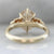 Dreamsicle Peach Icy Oval Rose Cut Diamond Ring