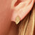 On Holiday Engraved Gold Studs