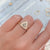 Malbec Salt & Pepper Trillion Rose Cut Diamond Ring in Yellow Gold
