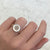 Nadine Mother Of Pearl & Icey Round Rose Cut Diamond Ring in Rose Gold