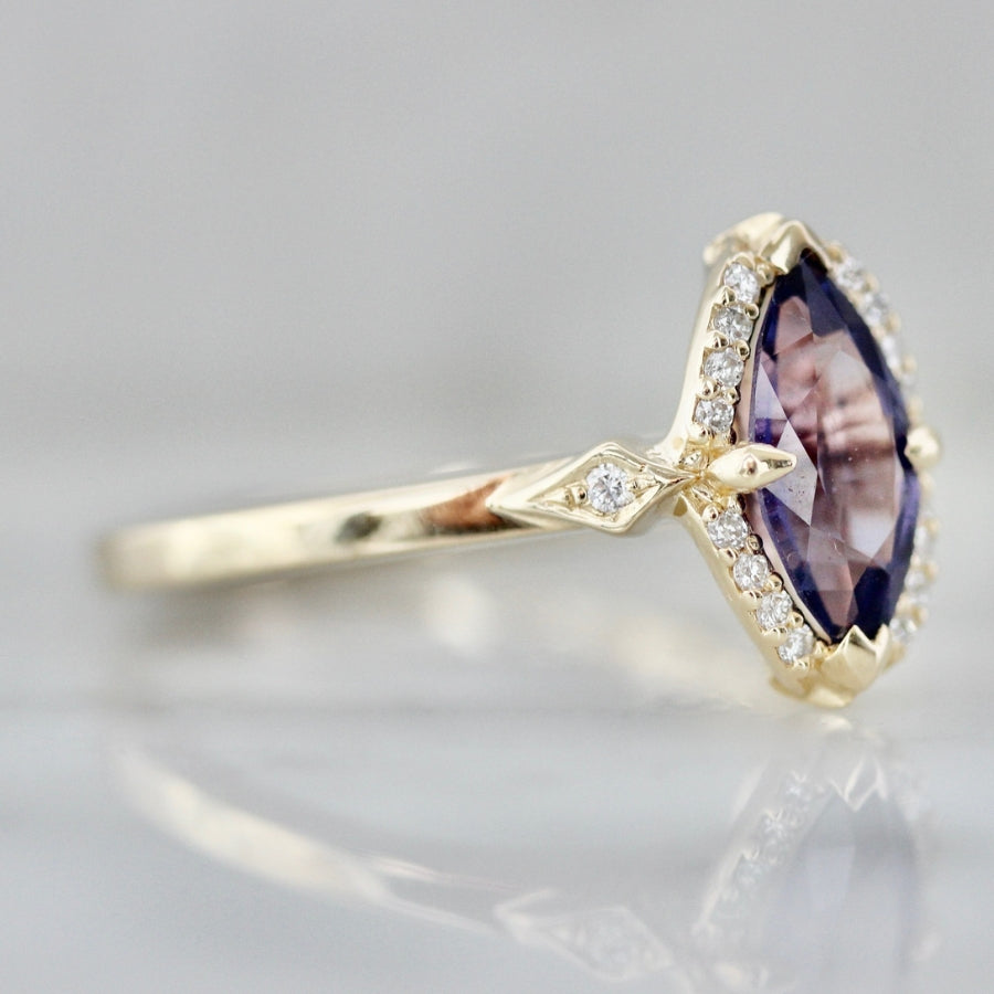 
            Lisbon Purple Marquise Cut Sapphire Ring
