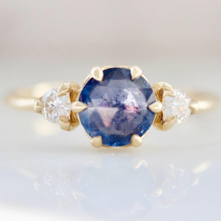 
            Emily Gill Ring Current Ring Size 6.75 Cici Blue Sapphire &amp; Diamond Ring