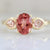 Mason Grace Ring Elodie Pink Tourmaline and Sapphire 3 Stone Ring