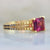 OctaHedron Ring Isla Emerald Cut Garnet and Diamond Medley Ring