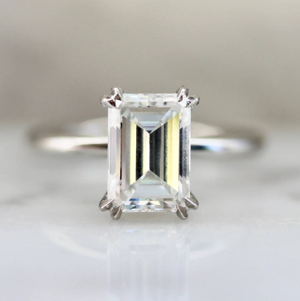 emerald cut engagement ring