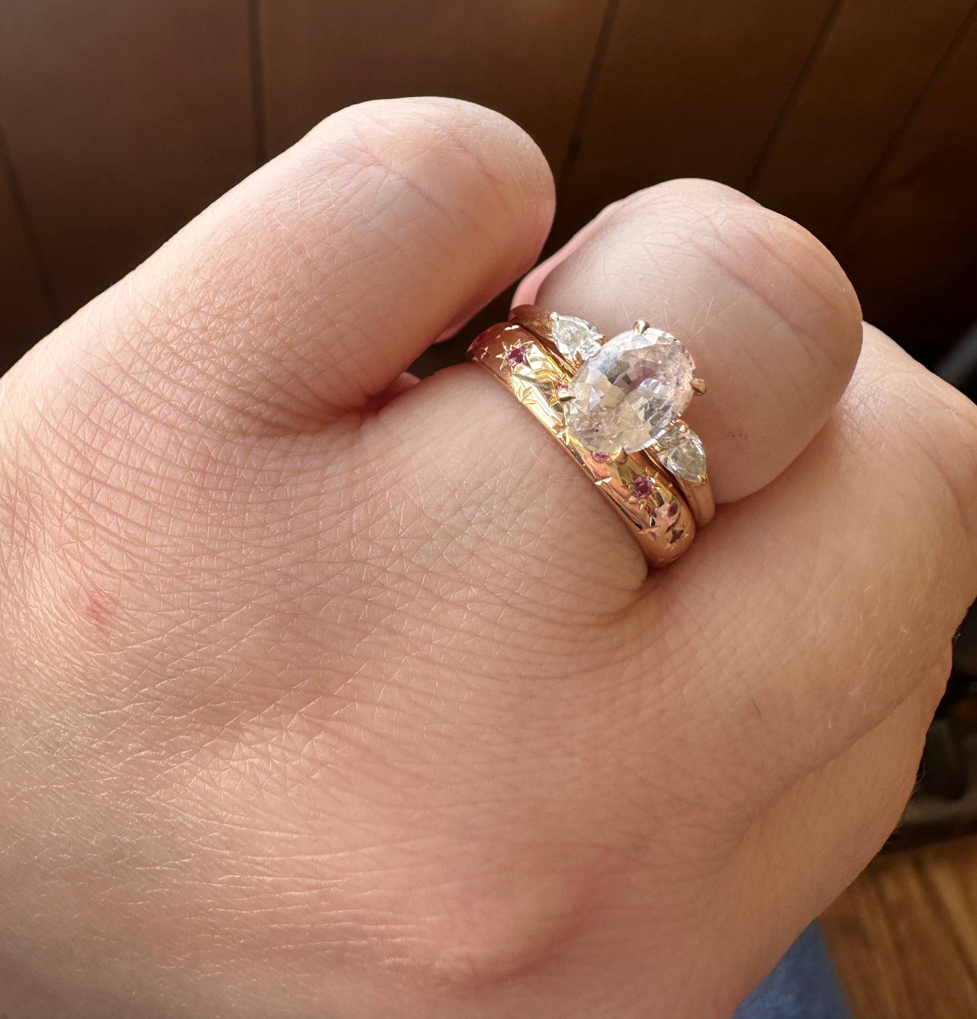 The Making of Joanna Spicer's Engagement Ring & Wedding Bands by Gem Breakfast