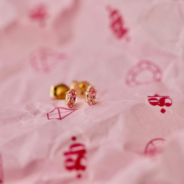 .26 Carats Total Pear Cut Pink Spinel Earrings