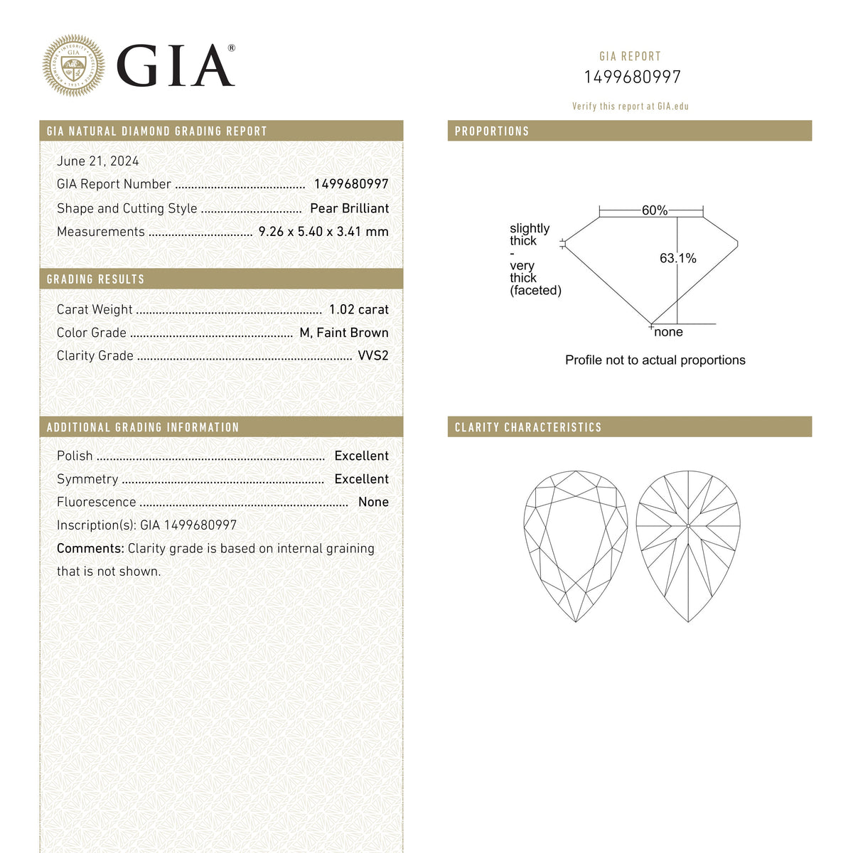 
            1.02ct 9.26x5.40x3.41mm GIA VVS2 M Pear Brilliant 🇨🇦 25220-01