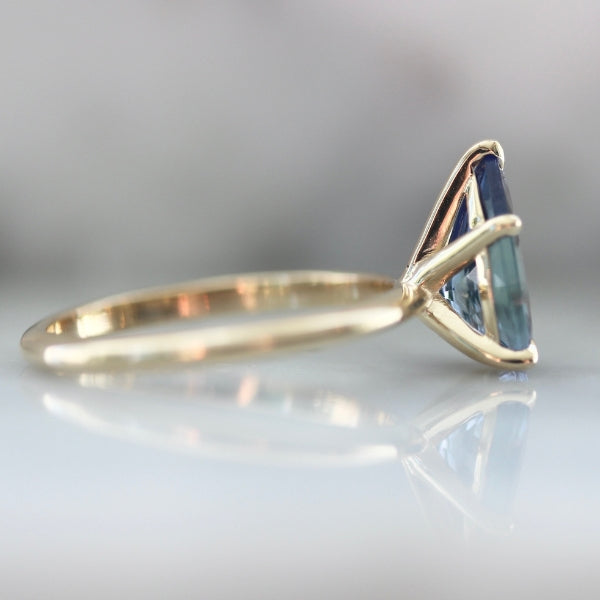 2.02 Carat Stella Pear Cut Mermaid Tanzanite Ring