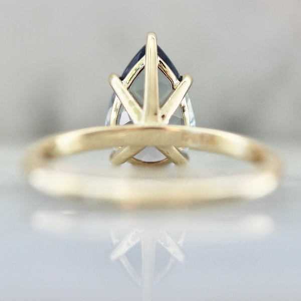 2.02 Carat Stella Pear Cut Mermaid Tanzanite Ring