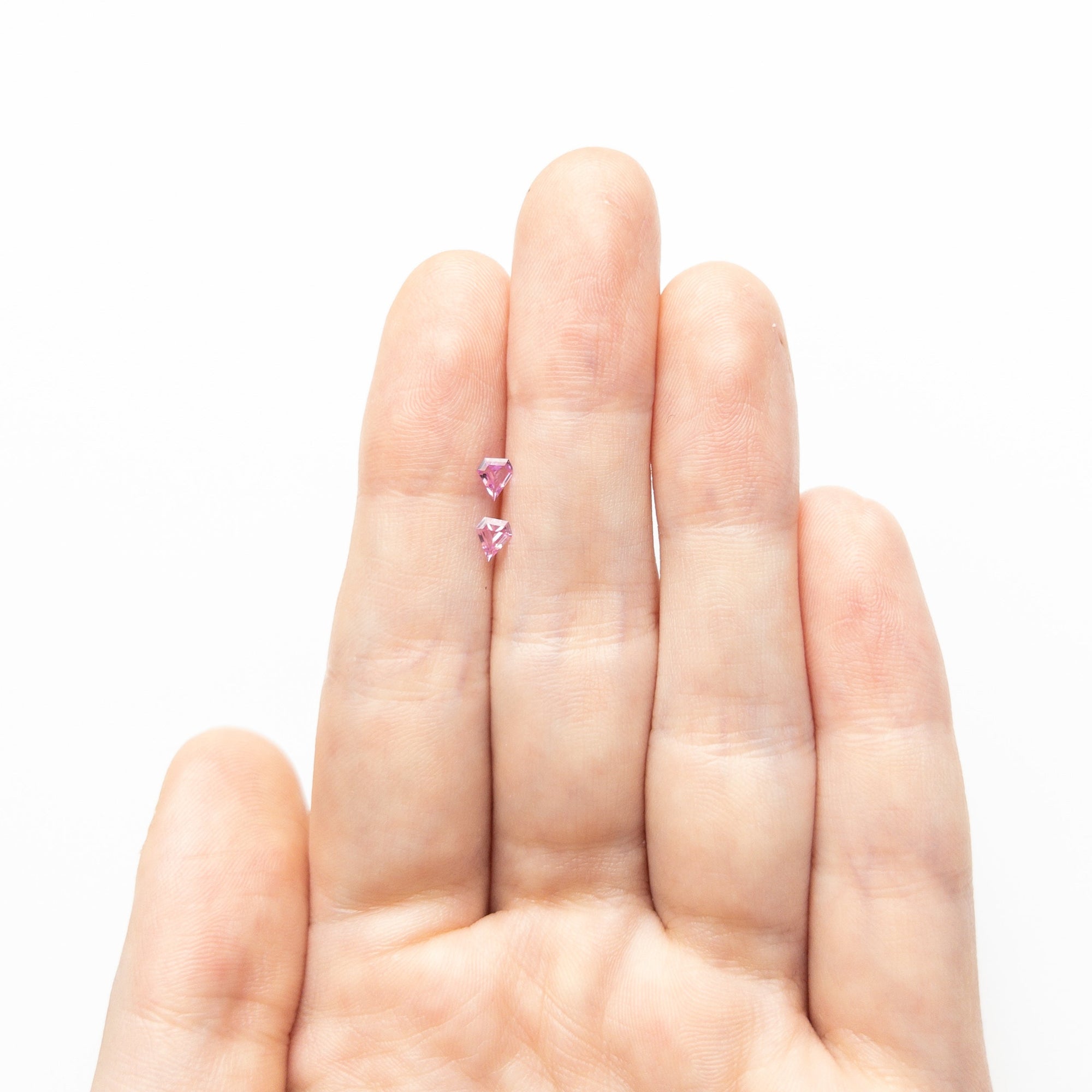 0.23cttw 2pc 3.98x3.48x1.40mm 3.99x3.49x1.39mm Shield Step Cut Sapphire Matching Pair 22771-01