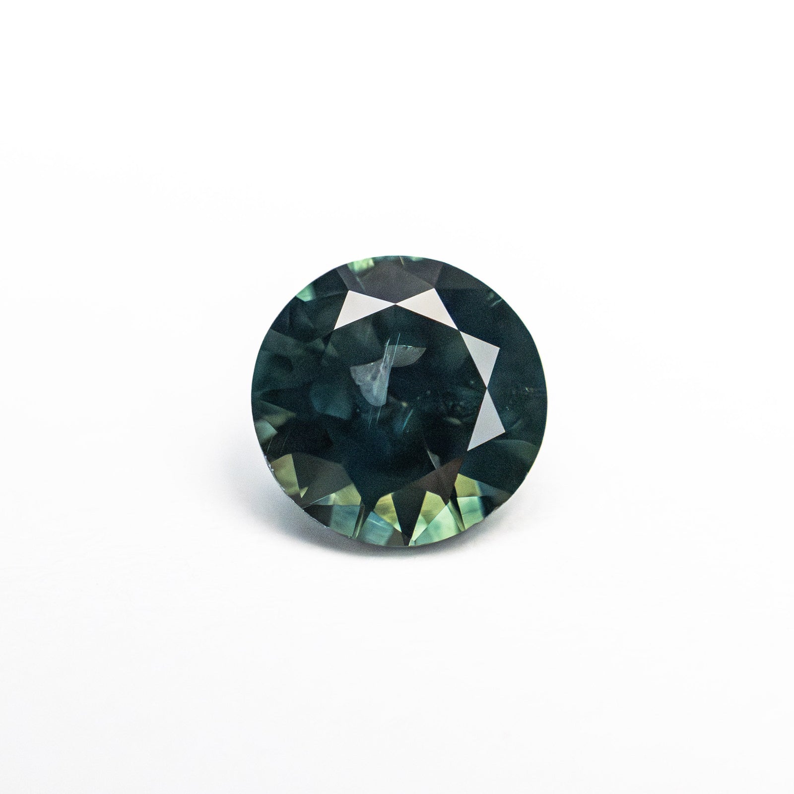Green-Yellow Hexagon Cut Sapphire Ring