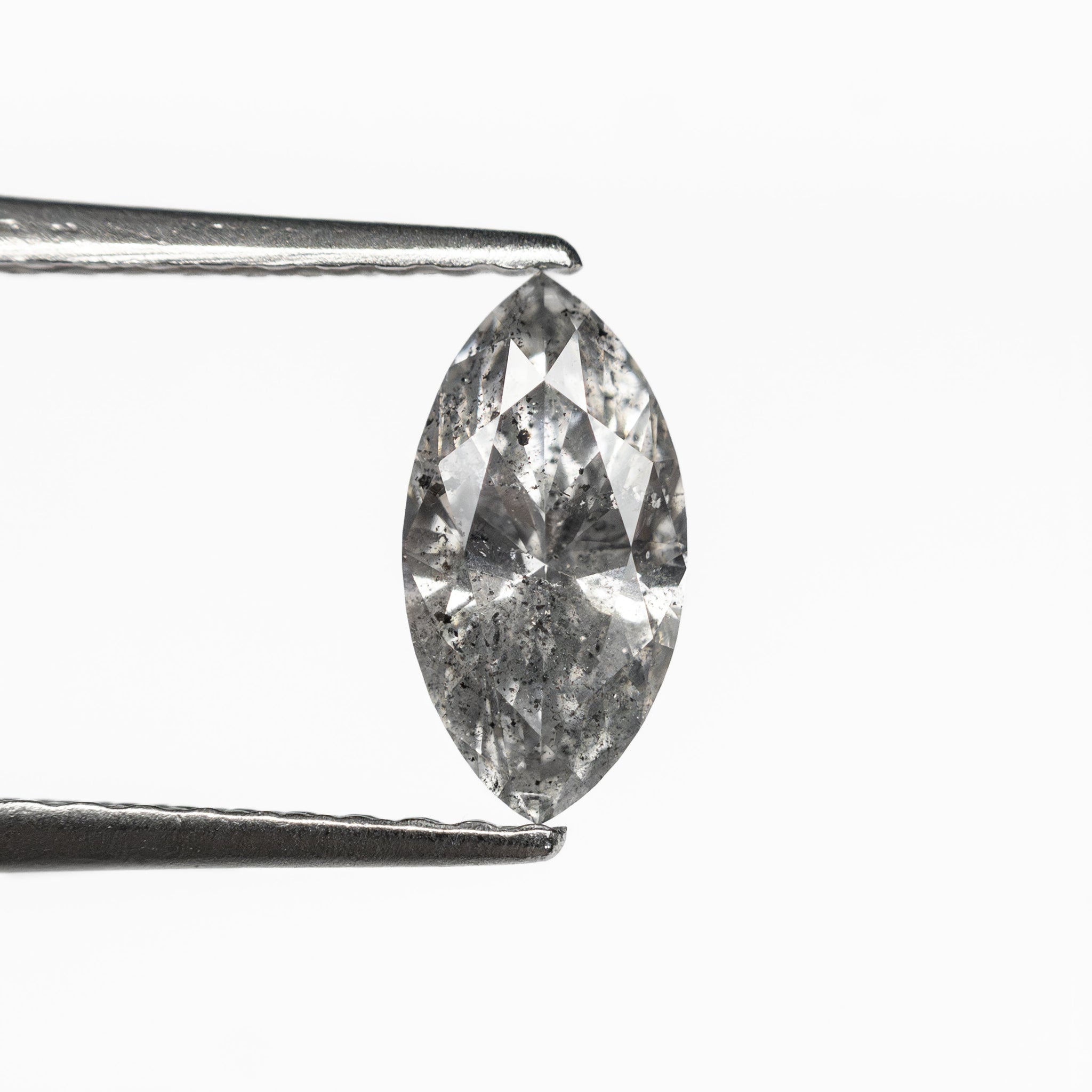 Diamant Brut Marquise 0,65 Ct Sel & Poivre Gris - 7,40 Mm - Afrique Du Sud