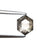 1.27ct 7.46x5.75x3.32mm Hexagon Rosecut 27537-57