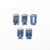 1.56cttw 5pcs 5x3mm Cut Corner Rectangle Step Cut Sapphires 27728-01