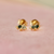 Sister Studs Teal Sapphire Cluster Earrings