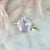 3.59 Carat Mirella Lilac Oval Cut Sapphire Ring